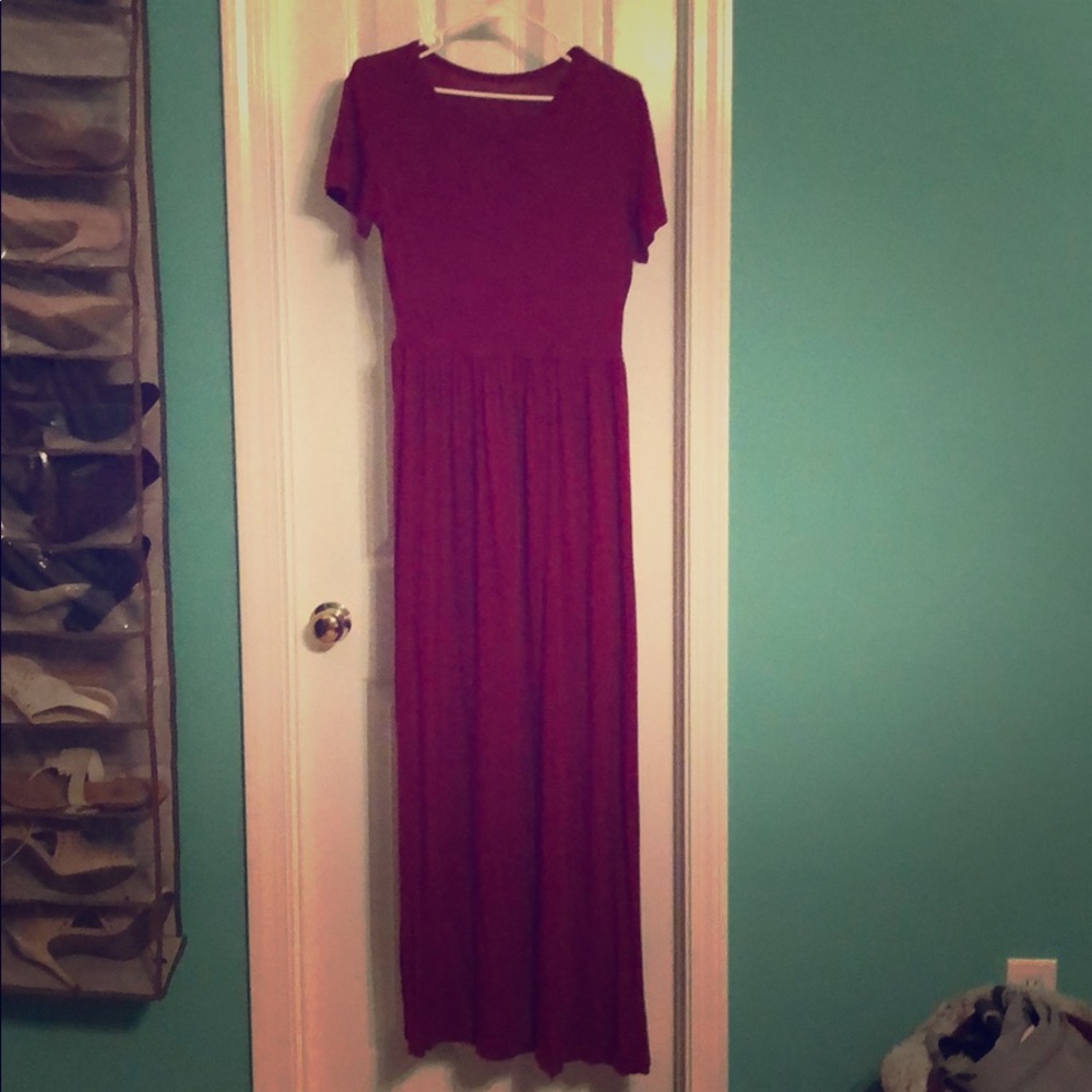 Red dress ankle length